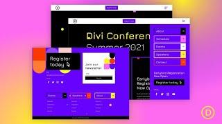 Download a FREE Header and Footer Template for Divi’s Virtual Conference Layout