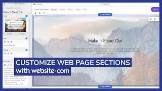 Jumpstart Your Website: Edit Page Sections