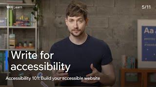 Lesson 5: Write for Accessibility | Build Your Accessible Website