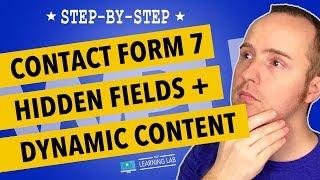 Adding Contact Form 7 Hidden Fields With Dynamic Data | Contact Form 7 Tutorials Part 6