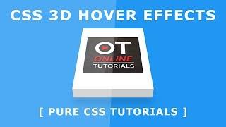 CSS 3D Hover Effects - Pure CSS Tutotorials - CSS Tips & Tricks