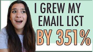 LIST BUILDING TIPS USING INCENTIVES  HOW I GREW MY EMAIL LIST BY 351% IN 90 DAYS