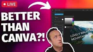 BETTER THAN CANVA!!!?? + WORKING ON MY SITES + YOUR QUESTIONS - LIVE