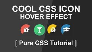 how to create css Icon Hover Effect 2 - Font Awesome icon