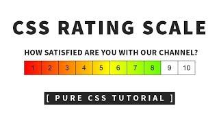 Pure CSS Rating Scale | Html CSS Rating Bar Tutorial