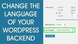 Change the language of your Wordpress Backend