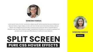 Split Screen Landing Page with CSS Flex | Html CSS Hover Effects