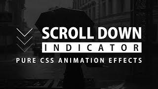 Css Scroll Indicator Animation - Pure Css3 Animation Effect | Falling Arrow 1