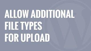 How to Add Additional File Types to be Uploaded in WordPress