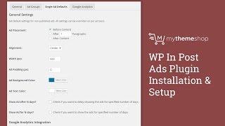 WP In Post Ads Plugin Installation & Setup