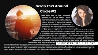 Wrap Text Around Circle using Html & CSS Shape