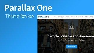 Parallax One - One Page WordPress Theme Review