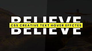 CSS Creative Text Hover Effects | Split Text on Hover
