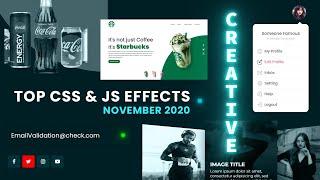 Top CSS & Javascript Animation & Hover Effects | November 2020