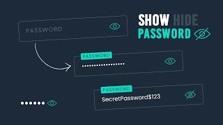 Show Hide Password with Floating Input Placeholder Text Animation | Html CSS & Javascript