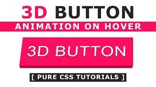 3D Button Animation on Hover - CSS Hover Effects - 3D Button Design With Cool Animation Effects