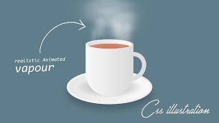 Animated Hot Cup of Tea using Html & CSS only | CSS Animation Effects