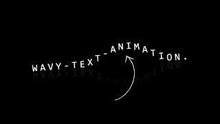 CSS Wavy Text Animation Effects | Html5 CSS3 Animation