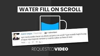 Water Fill On Scroll Animation Effects | Html CSS & jQuery