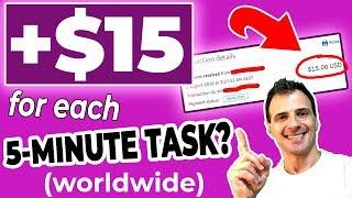 Make $15 for a 5-Minute Task (Easy and Works Wordwide!)