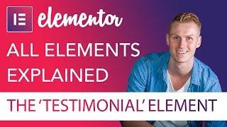 Testimonial Element Tutorial | Elementor