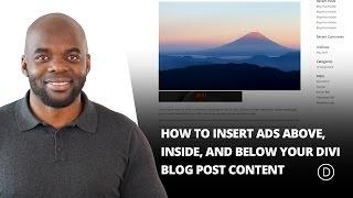 How to Insert Ads Above, Inside, and Below Your Divi Blog Post Content
