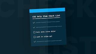 CSS3 Creative Check List | Custom Checkbox using CSS
