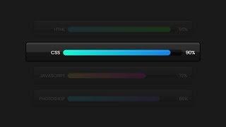 CSS3 Animated Skills Bar UI Design with Cool Hover Effects