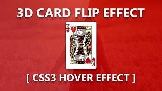 css3 flip card hover effect  - 3d flip cards animation tutorial