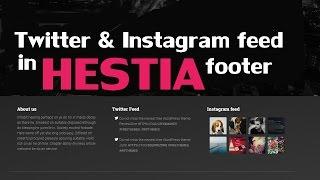 How To Add Twitter And Instagram To Hestia Footer