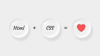 Html + CSS = Love  @Online Tutorials  | CSS Only Water Drop Effects