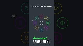 Animated Radial Menu using Html CSS & Vanilla Javascript #shorts