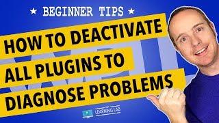 How To Deactivate All Plugins In WordPress At One Time