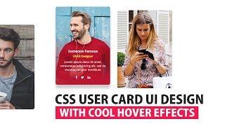 CSS User Card UI Design With Cool Image Hover Effects | Html CSS