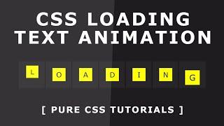 Css Loading Text Animation - Pure CSS Animation Effect