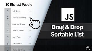 JavaScript Drag & Drop Sortable List Project