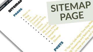 How to ADD A SITEMAP PAGE to WordPress