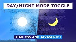 Day Night Mode Switch Toggle 2 | Html CSS and Javascript