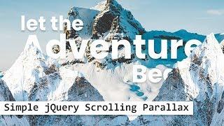 Parallax Scrolling Effects | Html CSS & jQuery