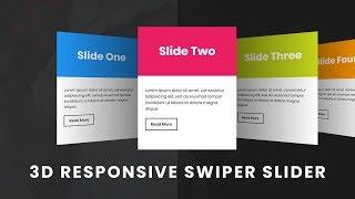 3D Responsive Touch Slider Using Html CSS & Swiper.js