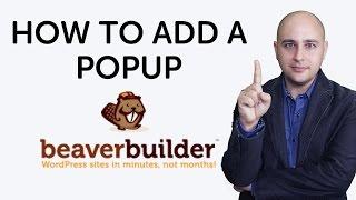 How To Add A Popup Modal Lightbox With Beaver Builder WordPress Page Builder