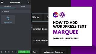 How To Add Marquee Text In WordPress For Free? Animated Text Slider Tutorial ↔️