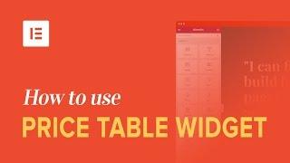 How to Make Price Tables in WordPress With Elementor