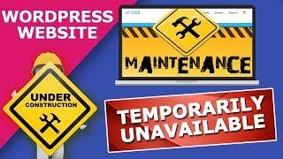 How to enable WordPress maintenance mode in Website (Temporarily Unavailable)