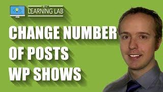Change How Many Posts Appear Per Page On Blog Listings Pages