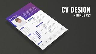 Resume Website | CV in Html CSS