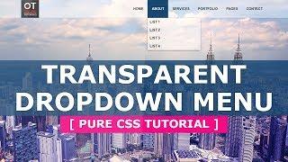 How to Create a CSS3 Dropdown Menu - Pure CSS3 Hoverable Dropdown Menu - Tutorial