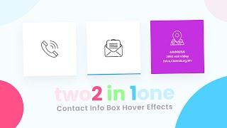 Contact Info Box Hover Effects using Html & CSS Only