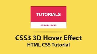 3D Hover Effect - Html5 Css3 Tutorial - Pure Css3 Hover Effects - Plz SUBSCRIBE Us For Daily Videos