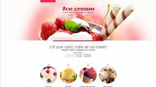 Ice Cream Responsive Moto CMS 3 Template #54897